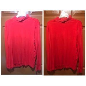 Red turtle neck